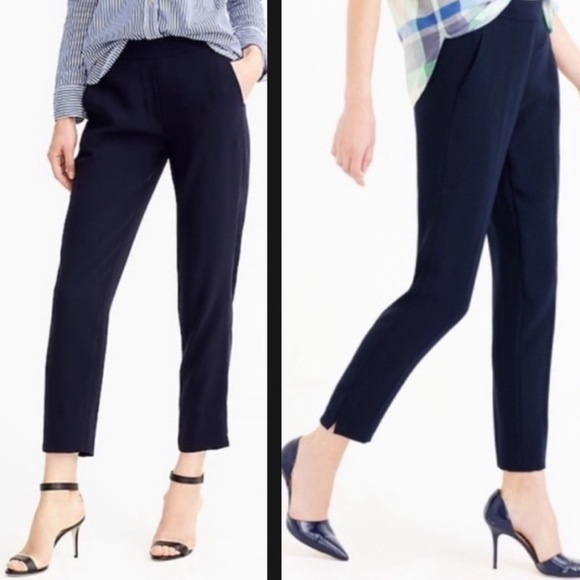 J. Crew Pants - J. CREW Collection Curator Crop Trouser Pant Navy 6